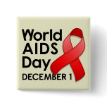 World AIDS Day Square Button