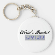 World's Greatest Papa Keychains