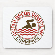 World Bacon Wrestling Champion Mousemats