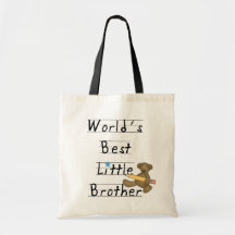 World Best Little Brother Tshirts and Gifts Canvas Bags