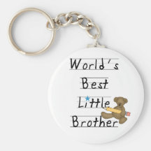 World Best Little Brother Tshirts and Gifts Key Chain