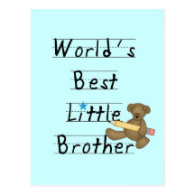 World Best Little Brother Tshirts and Gifts Post Cards