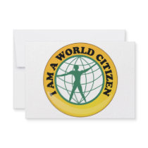 World Citizen Badge by World Service Authority Custom Invitation