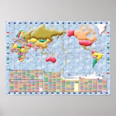World Country Code Map_Artistic Series Print by atease99