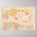 World Country Code Map_Artistic Series Poster posters