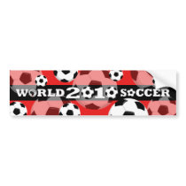 World Cup Ball Bumper Sticker Red Black
