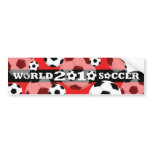 World Cup Ball Bumper Sticker Red Black bumper stickers