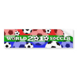 World Cup Ball Bumper Sticker Red Blue Green bumper stickers
