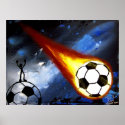 WORLD CUP FAMOUS FLAMING SOCCER BALL posters