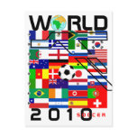 World Cup Soccer 2010 All Team Flags Postcard