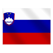 World Cup Soccer Brazil 2014 Slovenia flag ball Post Card
