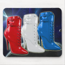 World Domination in Red, White & Blue Mousepad