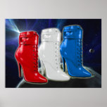 World Domination in Red, White & Blue posters