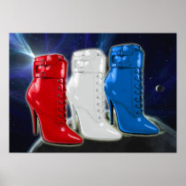 World Domination in Red, White & Blue Print