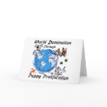 World Domination Puppy Proliferation Greeting Card