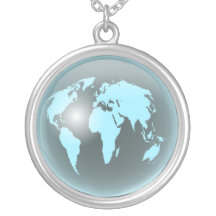 World Glass Globe Custom Necklace