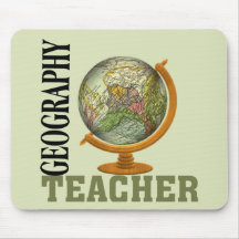 World Globe Geography Teacher Mousepad