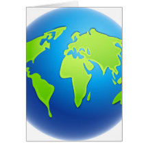 World Globe Greeting Cards