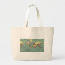World map 1919 canvas bags