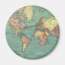 World map 1919 magnets
