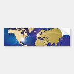 World Map Bumper Stickers