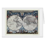 World Map by Joan Blaeu - 1664 Greeting Card