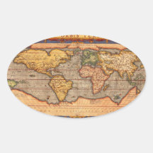 World map from 1601 sticker