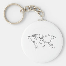 World map keychains