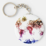World Map Light Writing Key Chains