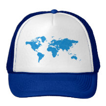 World Map Mesh Hats
