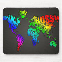 World Map Mouse Mats