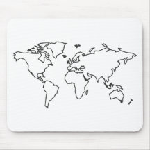 World map mouse pad