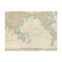 World Map of the Shipping Canals Post Cards