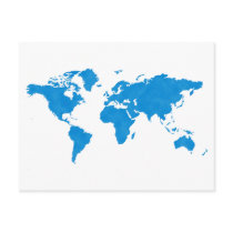 World Map Post Cards