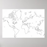 World map print