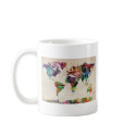 World Map Urban Watercolor mugs
