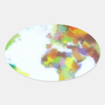 World Map watercolor Sticker