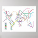 World Metro Subway Map posters