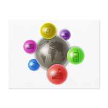 World of Communication Postcard