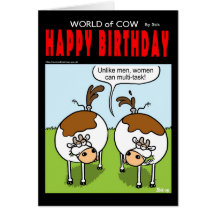 World of Cow Birthday Card Multi Task