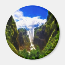 World of waterfalls refrigerator magnets
