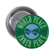 World Peace Begins With Inner Peace Button (Round)