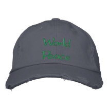 "World Peace" Cap Embroidered Hats