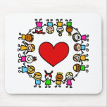 world peace cartoon illustration mousepads