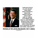 World Peace Force Last Resort Security Reagan t-shirts