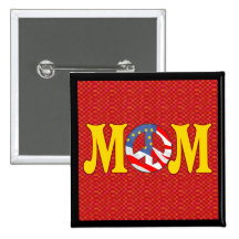 World Peace Mum Buttons