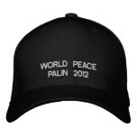 WORLD PEACE PALIN 2012 embroidered hats
