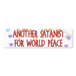 World Peace Satanist bumper stickers