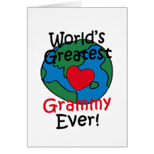 World’s Greatest Grammy Heart Greeting Cards
