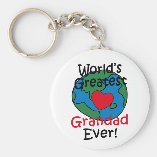 World’s Greatest Grandad Heart Key Chain